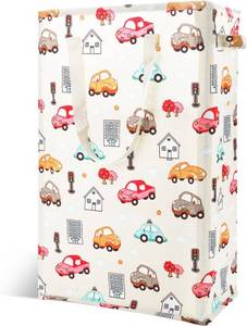 lot 13226 image: Odonata Slim Laundry Hamper Handles Collapsible Laundry Basket Thin Dirty Clothes Basket Narrow Laundry Bag Foldable Dirty Hamper 48L (Car)