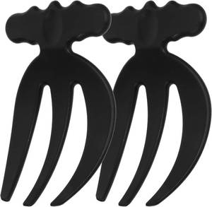 lot 13282 image: VOSAREA Plastic Salad Hands 4Pcs Set - Three-Pronged Salad Mixer Forks for Easy Tossing and Serving - Comfortable Grip Kitchen Utensils for Mixing and Fruit Preparation
