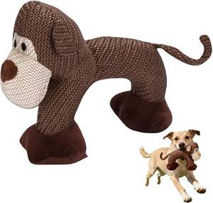 lot 13325 image: Linen Dog Toys,Linen Safari Companions, 2026 New Dog Toys Small, Squeaky Dog Chew Animals, Relieve Boredom and Anxiety in Dogs(Monkey)