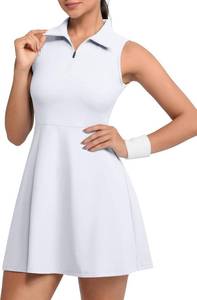 Fengbay Tennis Dress for Women,Golf Dresses with Built in Shorts with 4 Pockets for Sleeveless Athletic Workout Dress, XL, PINK