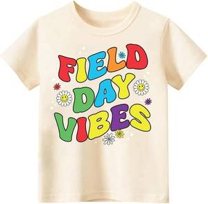 lot 12773 image: Toddler Field Day Shirt for Boys Kid Grils, Happy Field Day T Shirt, Cotton Blend, Funny Design 4-7T