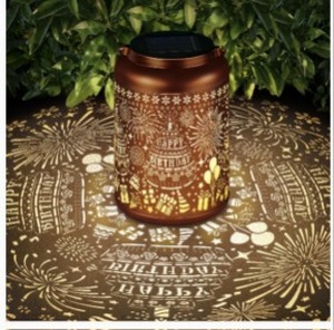lot 12795 image: Mothers Day Gifts Happy Birthday Solar Lanterns Garden Decor Birthday Gifts for Women Mom Grandma Hanging Solar Lights Outdoor Waterproof Decoration for Outside LED Lanterns for Yard Patio Lawn