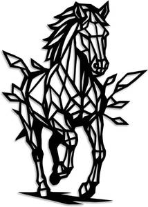 lot 13037 image: LIYOUYA Horse Running Geometric Metal Wall Decor - Country Farmhouse Room Decor Geometric Black Wall Art Home Decor for Living Room, Bathroom, Bedroom, Dining Room (Black)