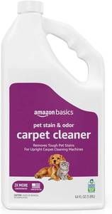 lot 13053 image: Amazon Basics Pet Stain & Odor Remover, Deep Cleaning Carpet Shampoo, Concentrated Formula, Eliminates Odors, Pet-Safe, Fresh Scent, 64 fl oz