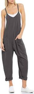 lot 13089 image: Jumpsuits for Women Sleeveless Casual Summer Rompers Adjustable Spaghetti Straps Baggy Overalls Jumpers with Pockets SIZE S