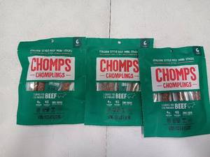 lot 13399 image: 3 Bags CHOMPLINGS Italian-Style Beef Sticks - 6ct0.5oz