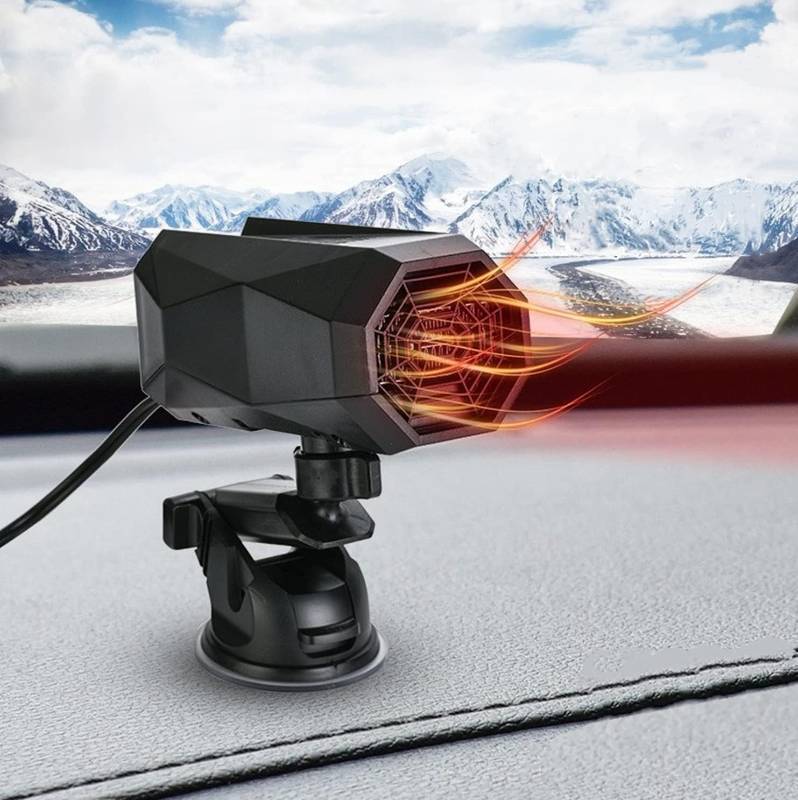 lot 7887 image: 12V 150W Auto Ceramic Heater Fan, Portable Car Heater & Defogger with 3 - Outlet Plug - Cig Lighter for Fast Heating and Quick DefrostDefog