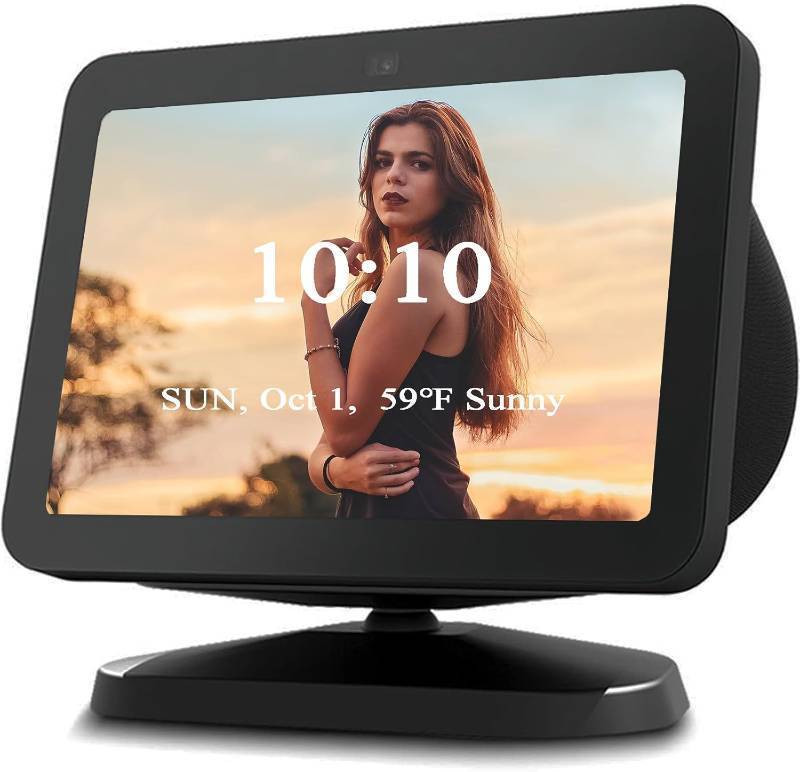 lot 8175 image: Fieybirt All-New Stand for Show 8 (3rd Gen), Adjustable Stand Mount Compatible with Show 8 (3rd Gen, 2023 Release) & Phone Models, 360 Degree Rotation Tilt and Anti-Slip Base (Black)