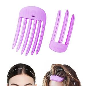 lot 13431 image: 2Pcs Volumizing Hair Clips for Women,Easy High Crown Volume Tool, No Crease Hair Root Lifting Clips for a Natural Puffy Lazy Hairstyle, Purple