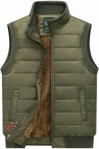lot 13452 image: Msmsse Mens Outerwear Vests Winter Quilted Padded Vest Gilet Stand Collar Warm Puffer Vest Size Medium
