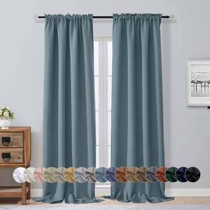 lot 13495 image: Aiyufeng Stone Blue Blackout Curtains for Bedroom 96 Inches Long 2 Panels, Thermal Insulated, Energy Saving Living Room Window Treatment Curtains Blackout Drapes, W40 x L96 Inch, Stone Blue