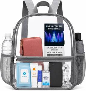 lot 13525 image: Oraben Clear Backpack for Stadium Events Clear Bag Small Stadium Backpack Waterproof 12x6x12 for Women Men Adult Concert Sports