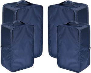 lot 13529 image: Travel Shoe Bags, Foldable Waterproof Shoe Pouches Organizer-Double Layer (22 Navy Shoebags)