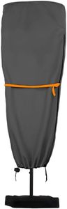lot 13544 image: Heavy Duty Patio Umbrella Cover for 13-15ft Cantilever Umbrellas, 600D Oxford Cloth Waterproof & UV Resistant Outdoor Umbrella Cover with Zipper and Drawstring, All-Season Protection, Black