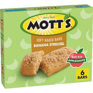 lot 13548 image: Motts Soft Baked Banana Steusel Bars - 5.76oz6ct