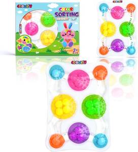 lot 13442 image: Color Sorting Sensory Toys For Kids With Autism Toddler Toys For Airplane Travel Road Trip Preschool Montessori Toy Fine Motor Skill Rectangle Easter Basket Stuffers Gifts For Kids Boys Girls