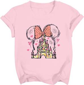 lot 13443 image: Magical Shirts Women Girls Family Vacation Matching Shirt Magic Kingdom T-Shirt Mommy and Me Trip Short Sleeve Tops Size Small