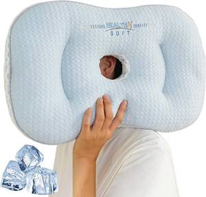 lot 13447 image: Ear Piercing Pillow for Side Sleeping,Piercing Pillow for Side Sleepers,Ear Pillow,Donut Pillow for Ear, Earring Pillows with Holes for Ear Pain