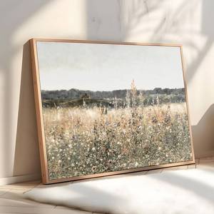 lot 13522 image: MAZUKO 12x16 Framed Vintage Wall Art, Classical Oil Painting Canvas Prints Champ fleuri, Vintage Wall Art for Home Room Bathroom Decor (Meadow, 12x16 inch)
