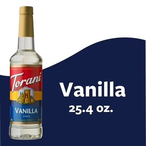 lot 13543 image: Torani Vanilla Flavoring Syrup, Coffee Flavoring, Drink Mix, 25.4 oz