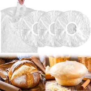 lot 13559 image: 200PCS Bowl Covers for Bread Proofing, Reusable Elastic Sourdough Bread Baking Cover, Plastic Bowl Covers for Bread Rising, Stretchable Plastic Wrap for Storage Containers