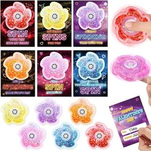 lot 13561 image: ShyLizard 24 Pack Valentines Day Cards for Kids with Glitter Fidget Spinner, Fidgets Toy Valentines Day Gifts for Kids, Sensory Toys for School Classroom Exchange Prizes Party Favor