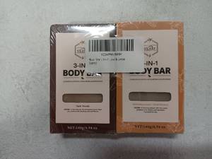 lot 13562 image: 2 Pack Yilest 3-In-1 Mens Body Bar