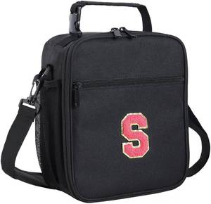 lot 13564 image: ELEFOCUS Initial Insulated Lunch Box For WomensMens Work Personalized Monogrammed Lunch Bag With Adjustable Shoulder Strap For Teen AdultPreppy,Birthday Gift