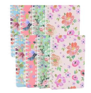 lot 38269 image: YIHUANYIFA 16pcs Small Spiral Notebooks College Ruled 3x5inch Mini Cute Pocket Journals Hardcover 120 Pages 7mm Lined Pages Tiny Memo Pads for Home, Office, Work, School or Travel (16, flower)