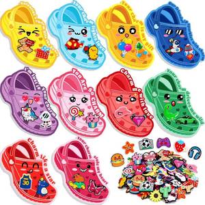 lot 38564 image: 152 Pcs Valentines Day Cards Sets for Kids School Valentines Classroom Gifts for Kids 50 Pcs Bulk Exchange Card with 102 Pcs Shoe Charms for Boys Girls Toddlers Valentine Party Class Favors