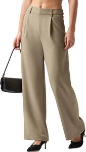 lot 38280 image: Womens Wide Leg Work Dress Pants High Waisted Casual Slacks Business Office Pants with Pockets 2931 SIZE XXL