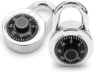 lot 38287 image: Combination Padlock,Lock for Gym and School Lockers Safe,Black Turntable,Mini Combination Lock(Pack of 2)