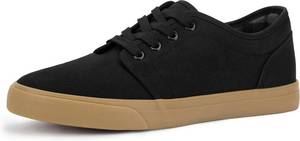 lot 38297 image: Mens Black Classic Low Top Shoes Canvas Fashion Sneaker with Soft Insole Causal Dress Shoes for Men Comfortable Walking Shoes SIZE 8