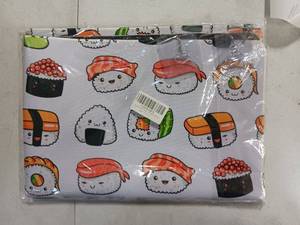 lot 38561 image: Kawaii Sushi Stove Top Cover for Electric, Glass Ceramic Stove Cover, Heat Resistant Flat Stovetop Protector, Dish Drying Mats for Kitchen