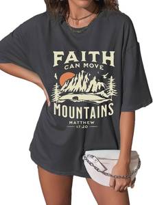 lot 38583 image: Christian Tshirts Women Oversized Inspirational Christians Faith Tshirts Bible Verse Casual Religious Tee Tops, XL