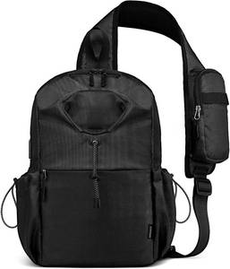 lot 38757 image: Stock Photo Approximate Bag for 13-inch Laptop, Crossbody Backpack for Men Women with Waterproof USB & USB-C Port, Bottle Holder Daypack for Travel & Commute, Green