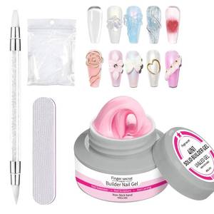 lot 38833 image: Builder Gel Nail Kit 60g Pink Solid Builder Gel for Nails 2Oz Non-stick Extension 3D Nail Art Sculpture Carving Building Sculpting Molding suitable for Beginners and DIY