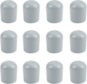 lot 38863 image: Folding Chair Leg Caps, Plastic Chair Leg Caps 78 Inch Heavy Duty Chair Caps for Legs Glides Round Plastic Feet for Furniture, Hardwood Floors Metal and Padded Folding Chairs Legs Caps Gray 12Pcs