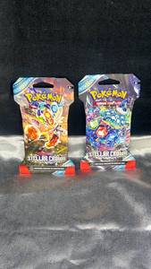lot 2 image: New old stock Pokemon Stellar Crown Booster Pack Set of 2