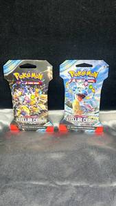 lot 3 image: New old stock Pokemon Scarlet Violet Stellar Crown Booster Packs Set of 2