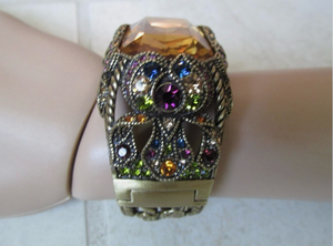 lot 7 image: New old stock Heidi Daus Crystal Statement Cuff Bracelet