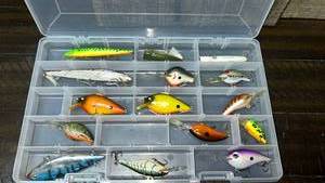 lot 20 image: Fishing Lure Collection with Tackle Box