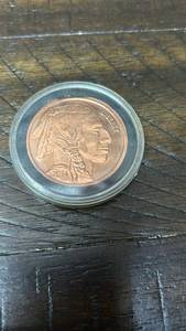 lot 28 image: 2014 Buffalo Nickel Design Copper Round Coin