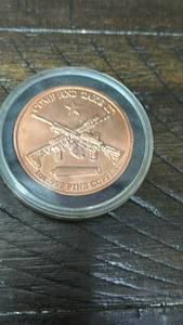 lot 31 image: Molon Labe Copper Round 1 oz .999 Fine Copper