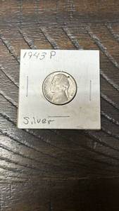 lot 38 image: 1943 P Jefferson Nickel Silver War Nickel