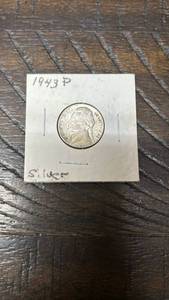 lot 41 image: 1943 P Silver Jefferson War Nickel