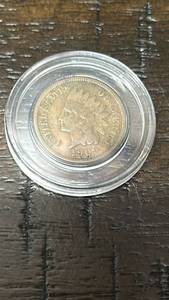 lot 78 image: 1909 Indian Head One Cent Coin in Protective Case