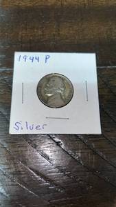 lot 86 image: 1944 P Jefferson Nickel Silver War Time Coin