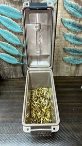 lot 91 image: Ammunition box with .22 AMMO