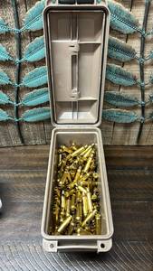 lot 95 image: 400 plus Brass Rifle Cartridge Cases in Storage Case